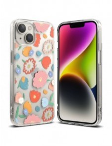 Ringke Fusion Design Armored Sleeve Cover med Gel Ram för iPhone 14 Plus genomskinlig (Floral) (FD637E31)