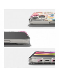 Ringke Fusion Design Armored Sleeve Cover med Gel Ram för iPhone 14 Plus genomskinlig (Floral) (FD637E31)
