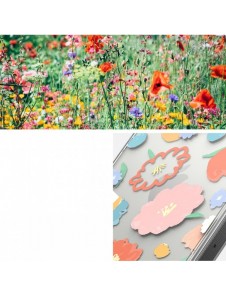 Ringke Fusion Design Armored Sleeve Cover med Gel Frame för iPhone 14 Pro transparent (Blommig) (FD641E31)