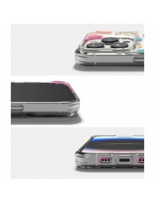 Ringke Fusion Design Armored Sleeve Cover med Gel Frame för iPhone 14 Pro transparent (Blommig) (FD641E31)
