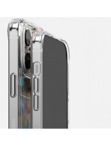 Ringke Fusion Design Armored Sleeve Cover med Gel Frame för iPhone 14 Pro transparent (Blommig) (FD641E31)
