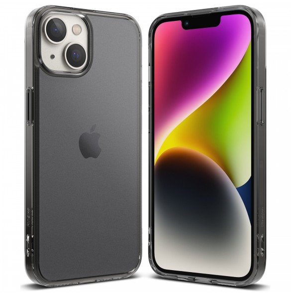 Ringke Fusion Matte fodral iPhone 14 Plus skal med en gelram grå