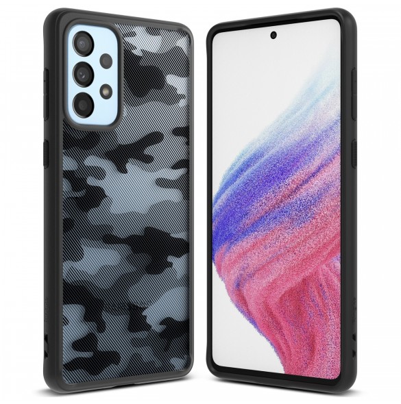 Ringke Fusion Matte tpu fodral med ram för Samsung Galaxy A73 svart