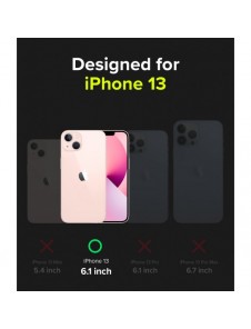 Ringke Fusion X Design hållbart PC-fodral med TPU Bumper för iPhone 13 svart (Biljettband) (FXD545E43)