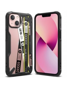 Ringke Fusion X Design hållbart PC-fodral med TPU Bumper för iPhone 13 mini svart (Biljettband) (FXD540E43)