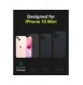 Ringke Fusion X Design hållbart PC-fodral med TPU Bumper för iPhone 13 mini svart (Biljettband) (FXD540E43)