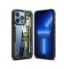 Ringke Fusion X Design hållbart PC-fodral med TPU Bumper för iPhone 13 Pro svart (Biljettband) (FXD550E43)