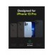 Ringke Fusion X Design hållbart PC-fodral med TPU Bumper för iPhone 13 Pro svart (Biljettband) (FXD550E43)