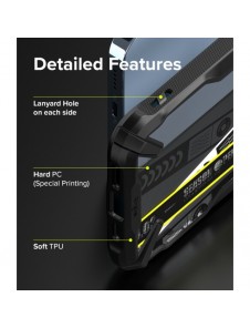 Ringke Fusion X Design hållbart PC-fodral med TPU Bumper för iPhone 13 Pro svart (Biljettband) (FXD550E43)