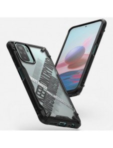 Ringke Fusion X Design hållbart PC-fodral med TPU Bumper för Xiaomi Redmi Note 10 / Redmi Note 10S svart (Cross) (XDXI0030)