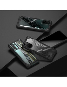 Ringke Fusion X Design hållbart PC-fodral med TPU Bumper för Xiaomi Redmi Note 10 / Redmi Note 10S svart (Cross) (XDXI0030)