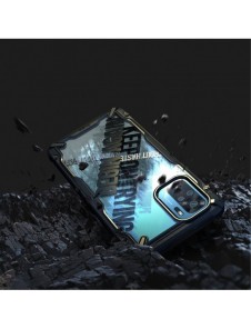 Ringke Fusion X Design hållbart PC-fodral med TPU Bumper för Xiaomi Redmi Note 10 / Redmi Note 10S svart (Cross) (XDXI0030)