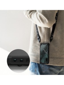 Ringke Fusion X Design hållbart PC-fodral med TPU Bumper för Xiaomi Redmi Note 10 / Redmi Note 10S svart (Biljettband) (XDXI0