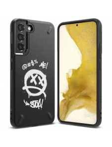 Ringke Onyx Design Slitstarkt TPU-fodral för Samsung Galaxy S22 + (S22 Plus) svart (Graffiti) ()