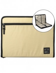 Ringke Smart Zip Pouch universalfodral för bärbar dator, surfplatta (upp till 13 tum), stativ, väska, organisatör, beige