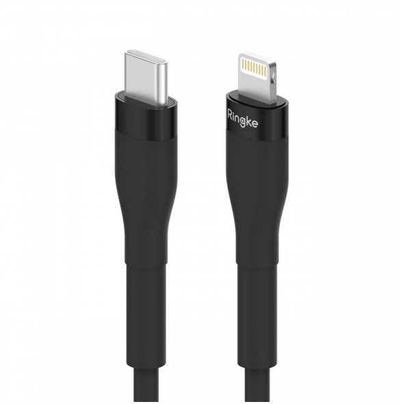 Ringke USB-C kabel - Lightning 480Mb/s 20W 1,2m svart (CB60112RS)