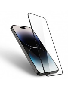 Svart ram härdat glas för iPhone 14 Pro Spigen Glass FC