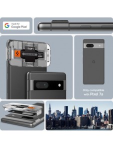 CAMERA COVER Spigen OPTIK.TR "EZ FIT" CAMERA PROTECTOR 2-PACK GOOGLE PIXEL 7A SVART