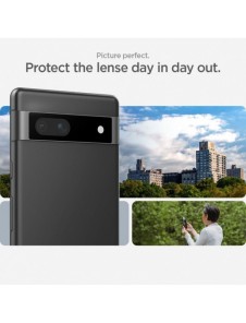 CAMERA COVER Spigen OPTIK.TR "EZ FIT" CAMERA PROTECTOR 2-PACK GOOGLE PIXEL 7A SVART