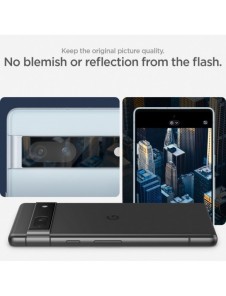 CAMERA COVER Spigen OPTIK.TR "EZ FIT" CAMERA PROTECTOR 2-PACK GOOGLE PIXEL 7A SVART