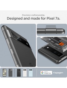 CAMERA COVER Spigen OPTIK.TR "EZ FIT" CAMERA PROTECTOR 2-PACK GOOGLE PIXEL 7A SVART