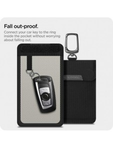 FARADAY CAGE Spigen POUCH NYCKELFRI RFID SIGNAL BLOCKER SVART