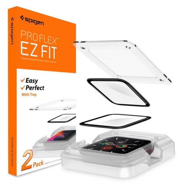 HYBRID GLASS Spigen PROFLEX" EZ FIT" Apple Watch 4/5/6/SE (40MM)