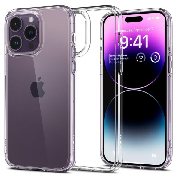 Solid skal till iPhone 14 Pro Spigen Ultra Hybrid - genomskinlig