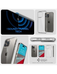 Solid skal till iPhone 14 Pro Spigen Ultra Hybrid - genomskinlig