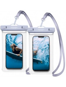 Spigen A601 UNIVERSELL VATTENTÄT FODRAL 2-PACK AQUA BLUE