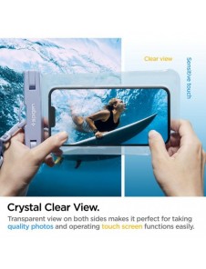 Spigen A601 UNIVERSELL VATTENTÄT FODRAL 2-PACK AQUA BLUE