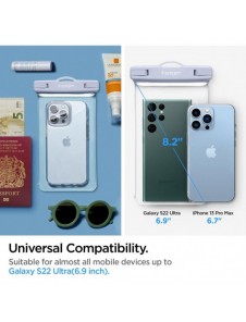 Spigen A601 UNIVERSELL VATTENTÄT FODRAL 2-PACK AQUA BLUE