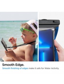 Spigen A601 UNIVERSAL VATTENTÄT FODRAL 2-PACK SVART