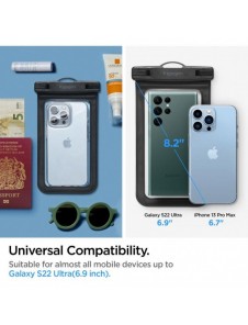 Spigen A601 UNIVERSAL VATTENTÄT FODRAL SVART