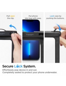 Spigen A601 UNIVERSAL VATTENTÄT FODRAL SVART