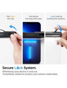 Spigen A601 UNIVERSELL VATTENTÄT HUS KRISTALKLAR