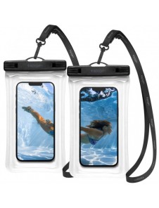 Spigen A610 UNIVERSELL VATTENTÄT FLYTTESKYDD 2-PACK CRYSTAL CLEAR