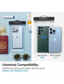 Spigen A610 UNIVERSELL VATTENTÄT FLYTTESKYDD KRISTALLKLAR