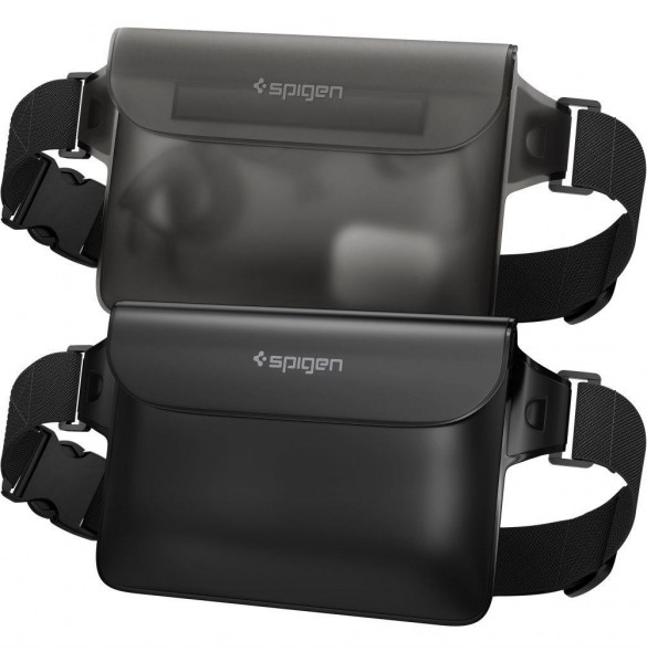 Spigen A620 UNIVERSAL VATTENTÄT MIDJEVÄSKA 2-PACK SVART