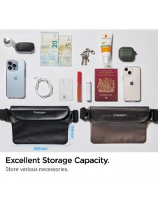 Spigen A620 UNIVERSAL VATTENTÄT MIDJEVÄSKA 2-PACK SVART