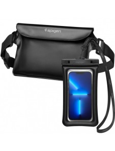 Spigen A621 UNIVERSELL VATTENTÄT FODRAL & MIDJEVÄSKA SVART