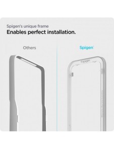 Spigen ALM Glass FC 2st helskärmshärdat glas för iPhone 13 Pro Max med svart ram