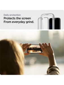 Spigen ALM Glass FC 2st helskärmshärdat glas för iPhone 13 Pro Max med svart ram