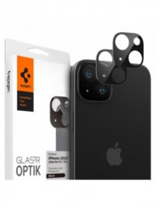 Spigen Glass tR Optik 2 Pack, svart - iPhone 15/15 Plus