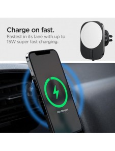 Spigen ITM12W ONETAP PRO 3 MAGNETISK MAGSAFE VENT BILMONTERING TRÅDLÖS LADDARE SVART