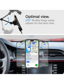 Spigen ITM35W ONETAP PRO 3 MAGNETISK MAGSAFE DASHBOARD BILMONTERING TRÅDLÖS LADDARE SVART
