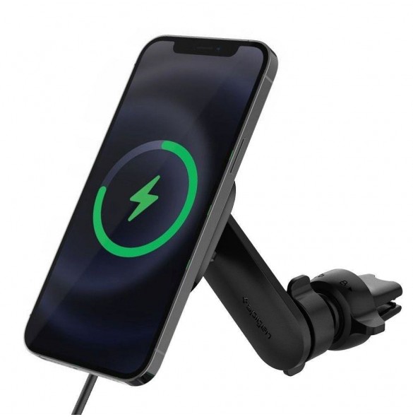 Spigen ITS12W ONETAP MAGNETIC MAGSAFE VENT BILLADDARE 7,5W SVART