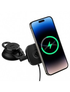 Spigen ITS35W-3 ONETAP PRO 3 MAGNETISK MAGSAFE VINDRUTA OCH DASHBOARD BILMONTERING TRÅDLÖS LADDARE SVART