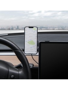 Spigen ITT90W ONETAP MAGNETISK MAGSAFE SKÄRMBILD TRÅDLÖS LADDARE TESLA MODELL 3 / Y / X / S SVART