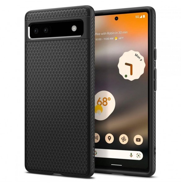 Spigen Liquid Air-fodral Google Pixel 6A svart (20919-0)